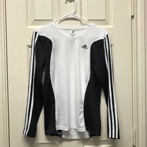Adidas Black & White Long Sleeve Workout Top